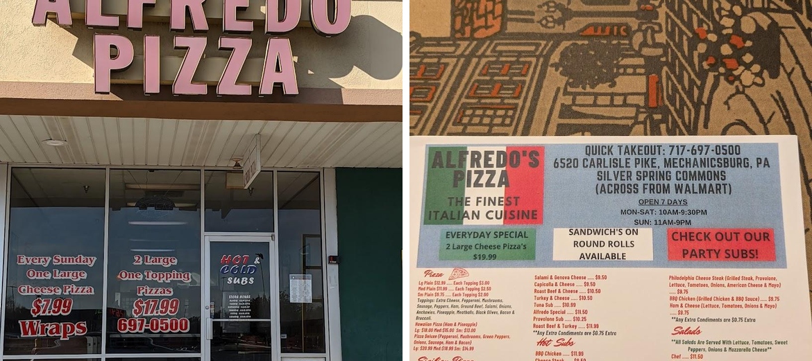 Alfredo Pizza & Italian Restaurant Menu