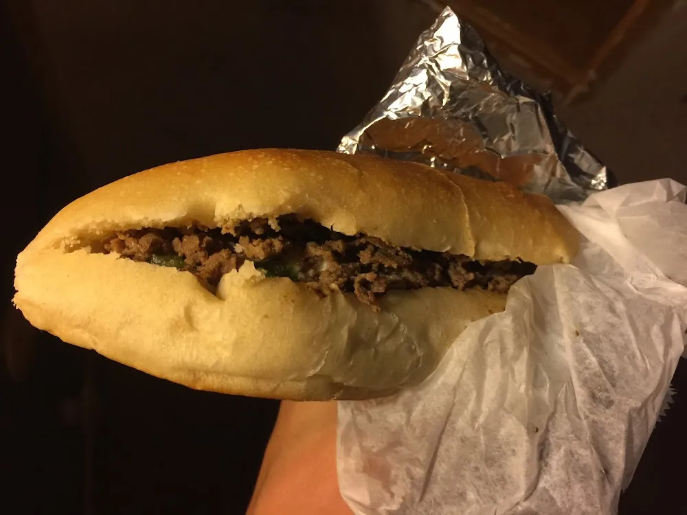Cheese Steak with Green Peppers